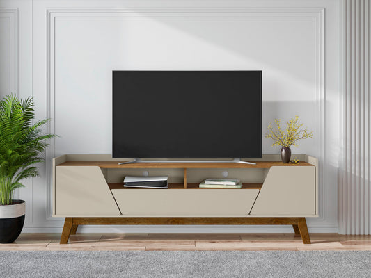 Malmo Modern 70.8" TV Stand with 2 Drawers - Beige/Brown
