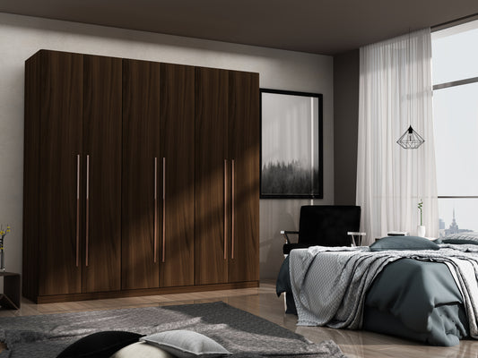 Torino Modern Freestanding Wardrobe - Brown
