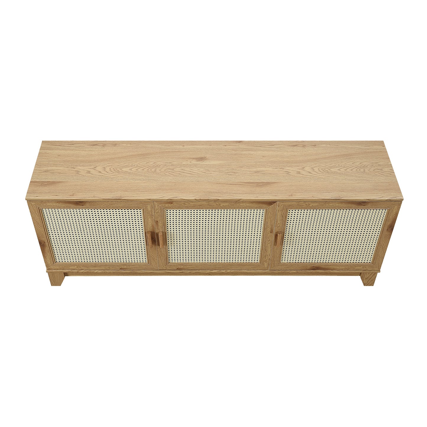 Drift 63" Faux Cane Storage TV Stand - Multiple Color Options