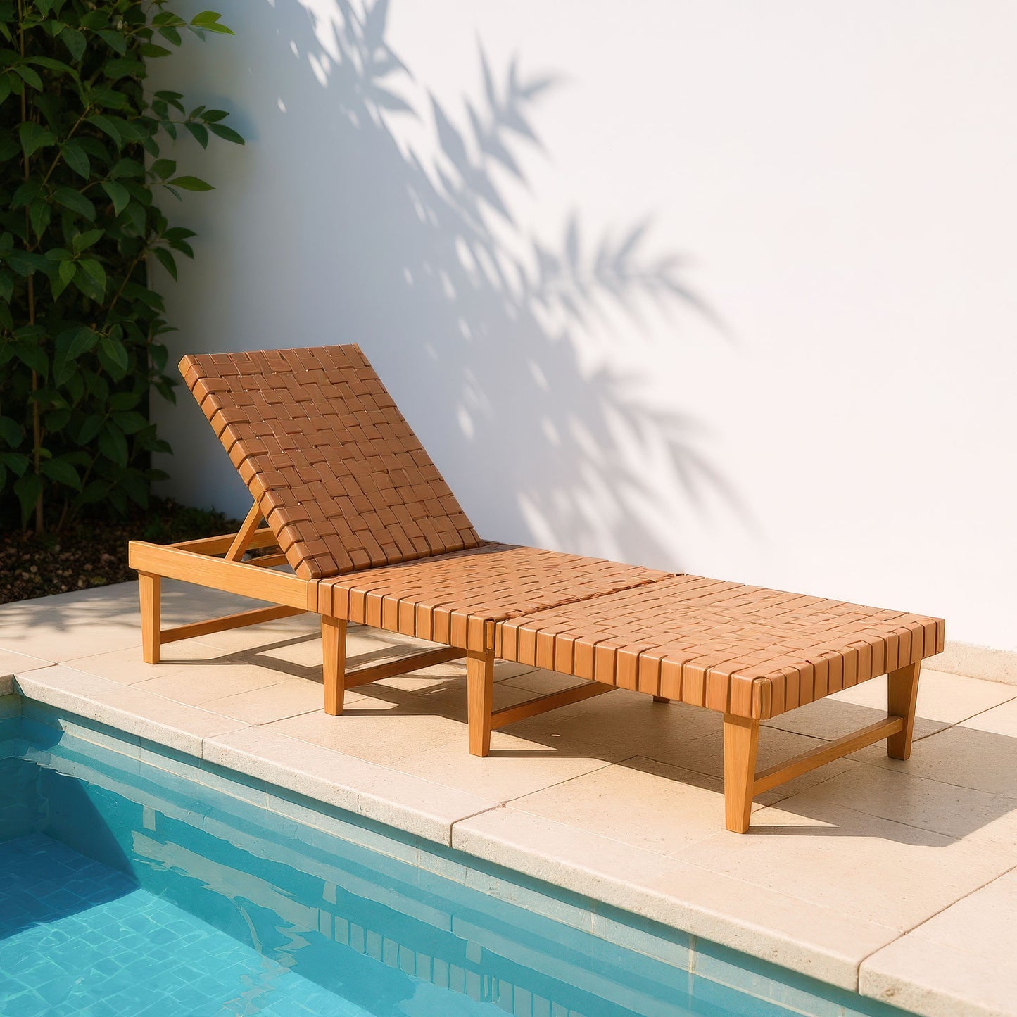 ReForm Creative Home Brisa Outdoor Chaise Lounger - Brown. Free Delivery-USA & CANADA