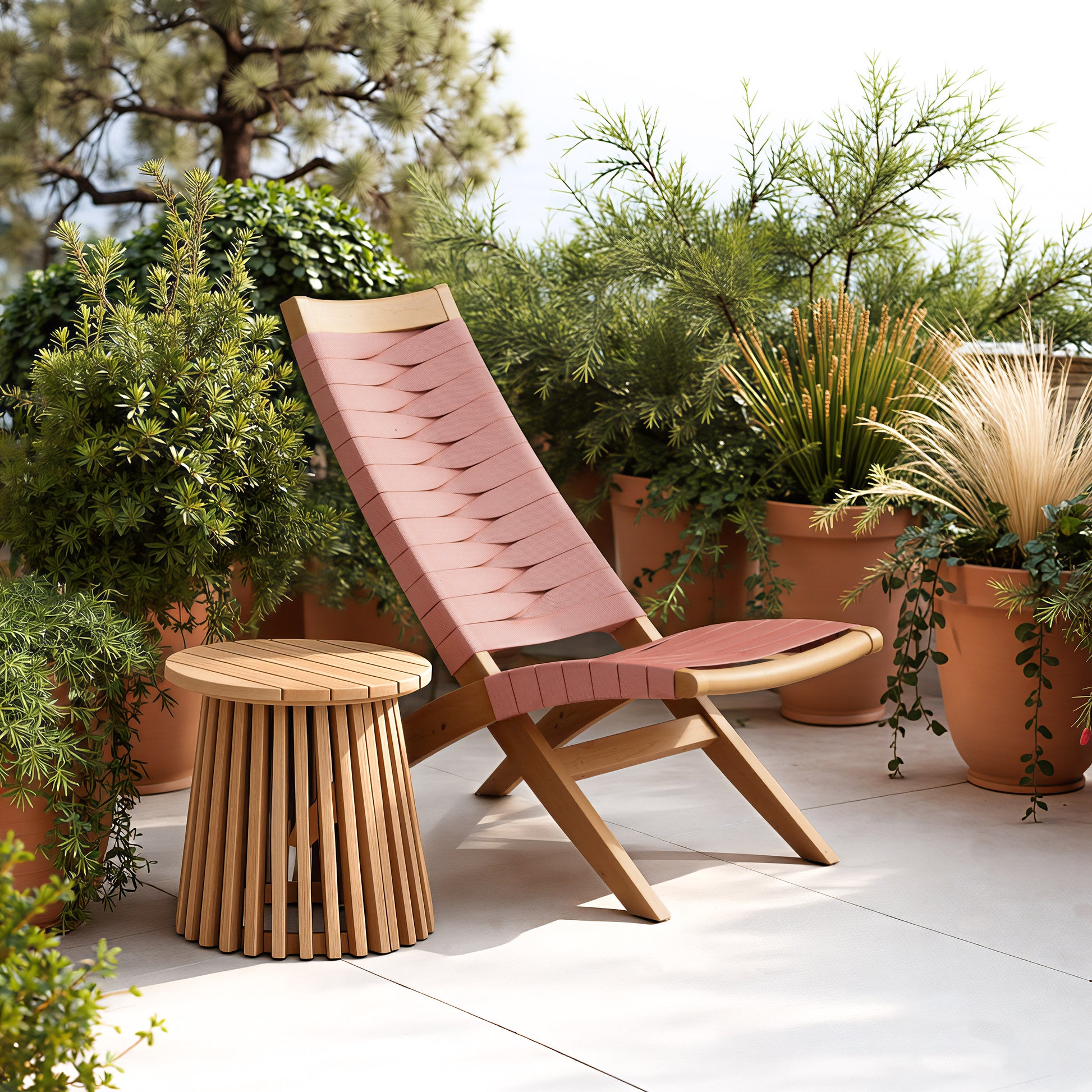 ReForm Creative Home-Olmo Outdoor Side Table - Natural. Free Delivery-USA & CANADA
