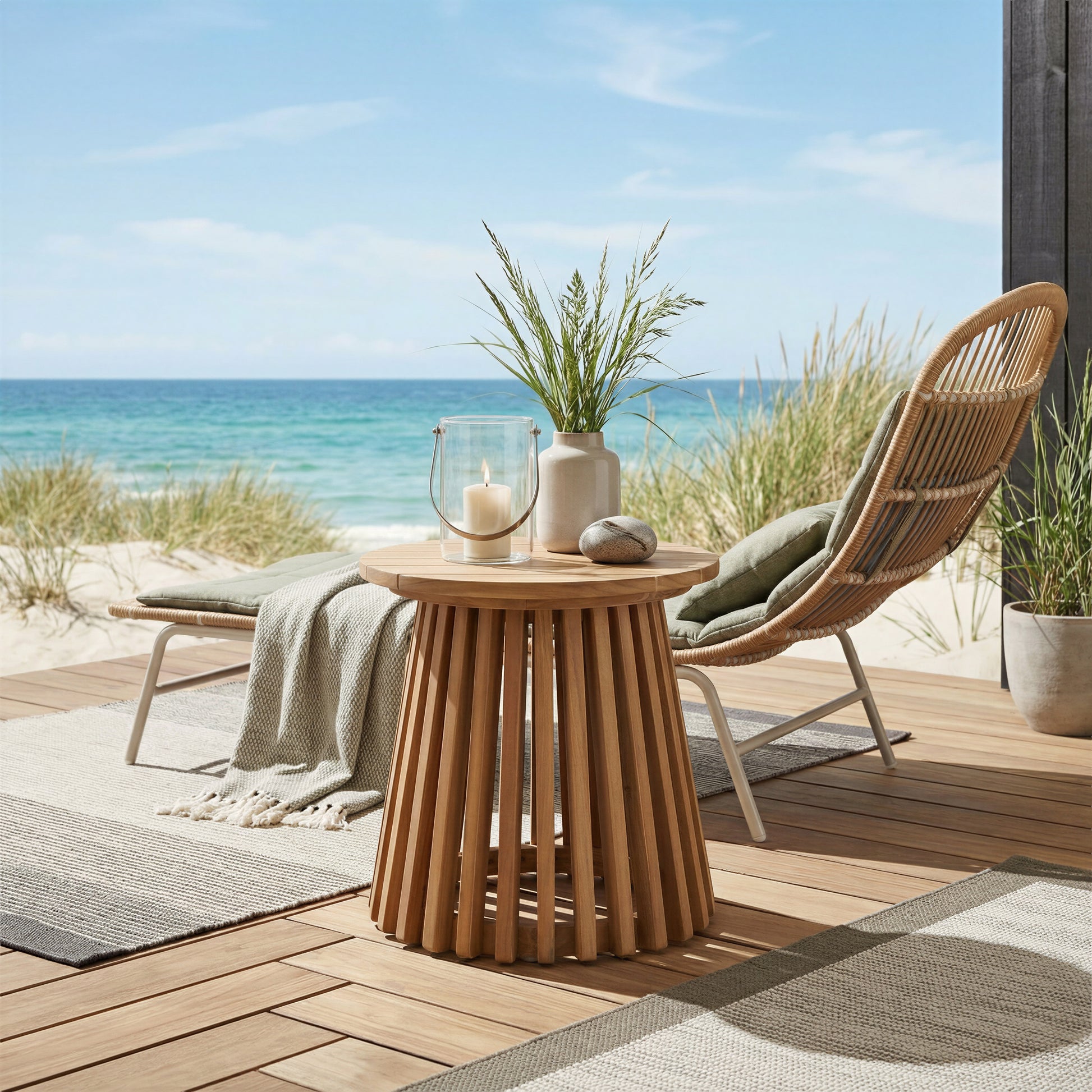 ReForm Creative Home-Olmo Outdoor Side Table - Natural. Free Delivery-USA & CANADA