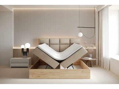 ReForm Creative Home Selva Upholstered Lift Storage Platform Bed - Beige Free Delivery USA & Canada
