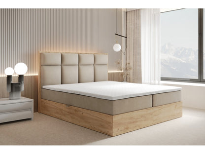 ReForm Creative Home Selva Upholstered Lift Storage Platform Bed - Beige Free Delivery USA & Canada
