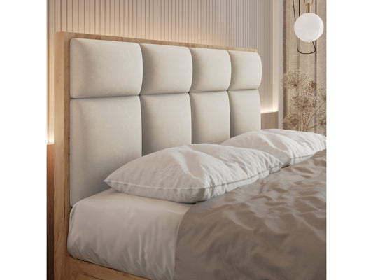 ReForm Creative Home Selva Upholstered Lift Storage Platform Bed - Cream Free Delivery USA & Canada