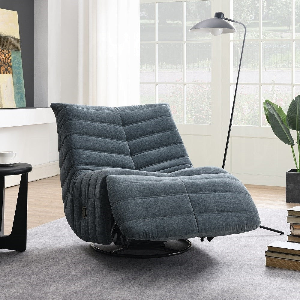 Brasov Swivel Chenille Recliner Accent Chair - Multiple Color Options