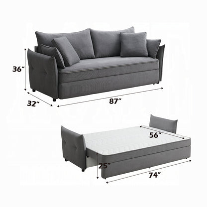Cais Condo Size Sleeper Sofa w/Storage - Grey