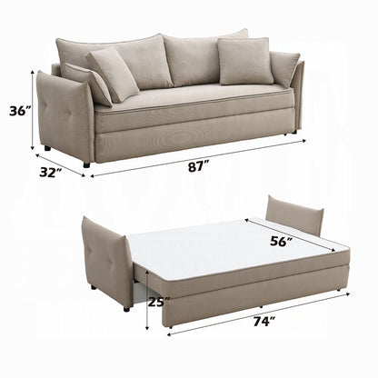 Cais Condo Size Sleeper Sofa w/Storage - Beige
