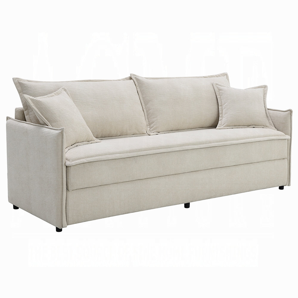 Faro Condo Size Sleeper Sofa w/Storage - Beige