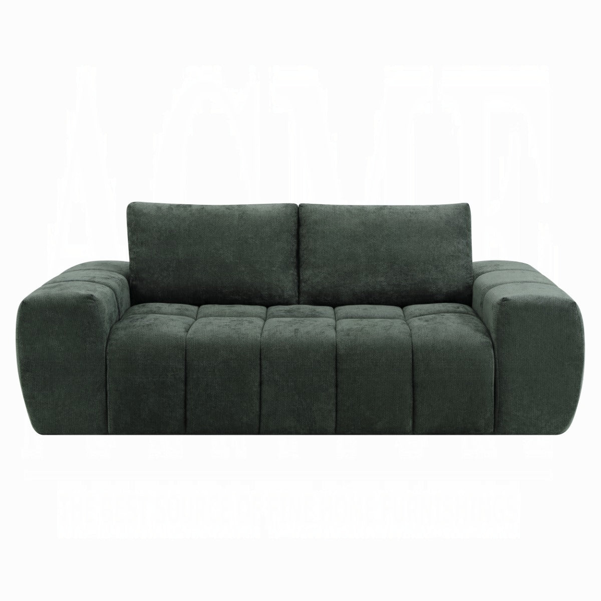 ReForm Creative Home Cushy Condo Size 2 & 3 Seater Plush Sofas - Dark Green-Free Delivery-USA & CANADA