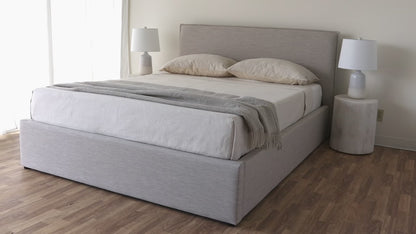 Julia King Storage Bed - Sand