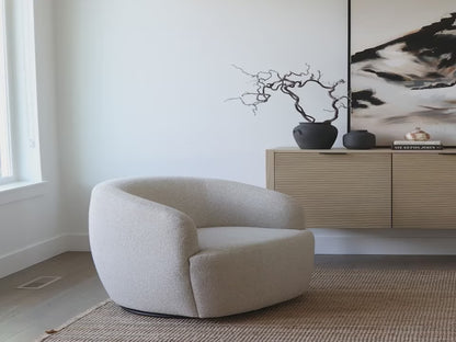 Aspen Swivel Chair - Beige Buff