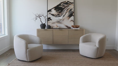 Aspen Swivel Chair - Beige Buff