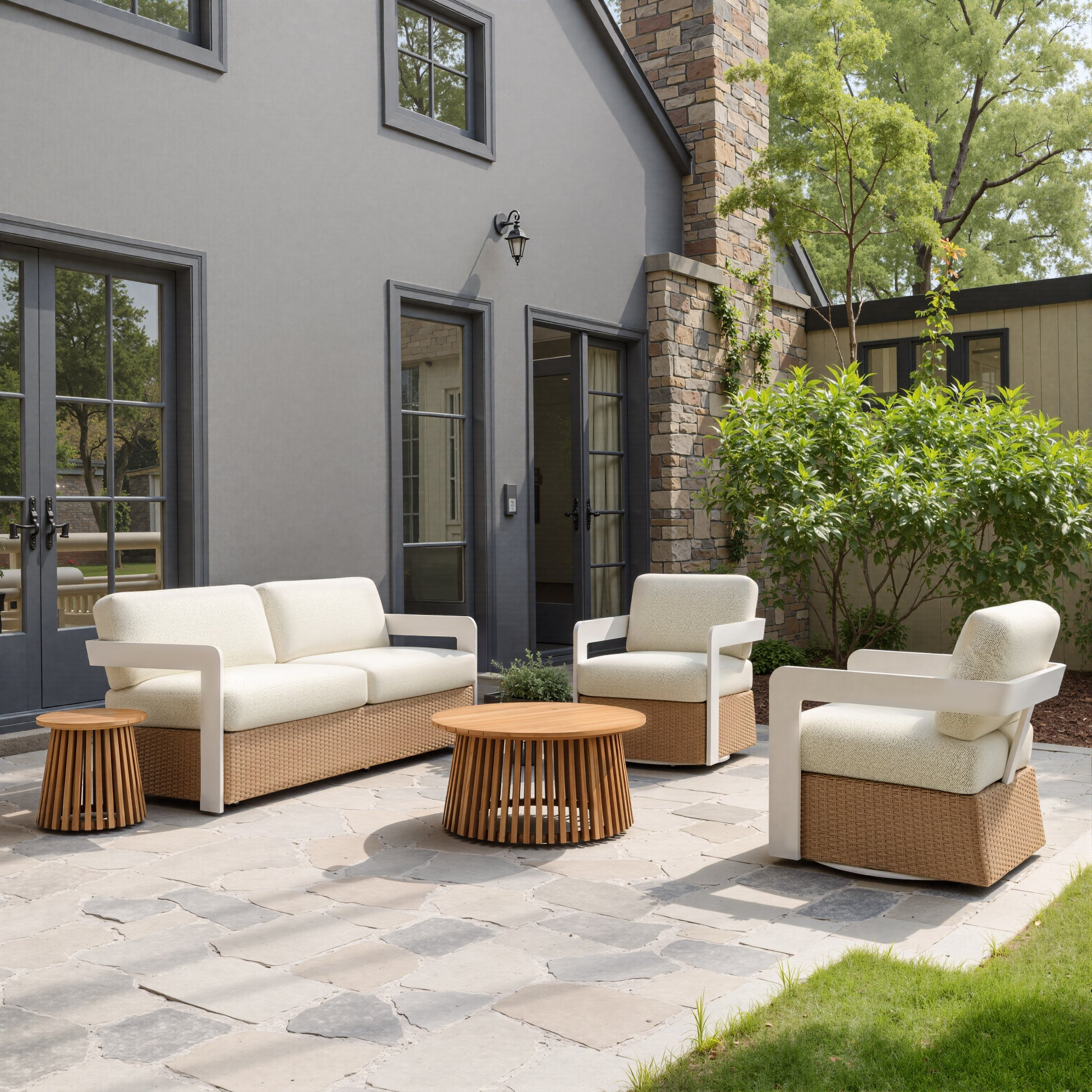 ReForm Creative Home-Olmo Outdoor Coffee Table - Natural. Free Delivery-USA & CANADA