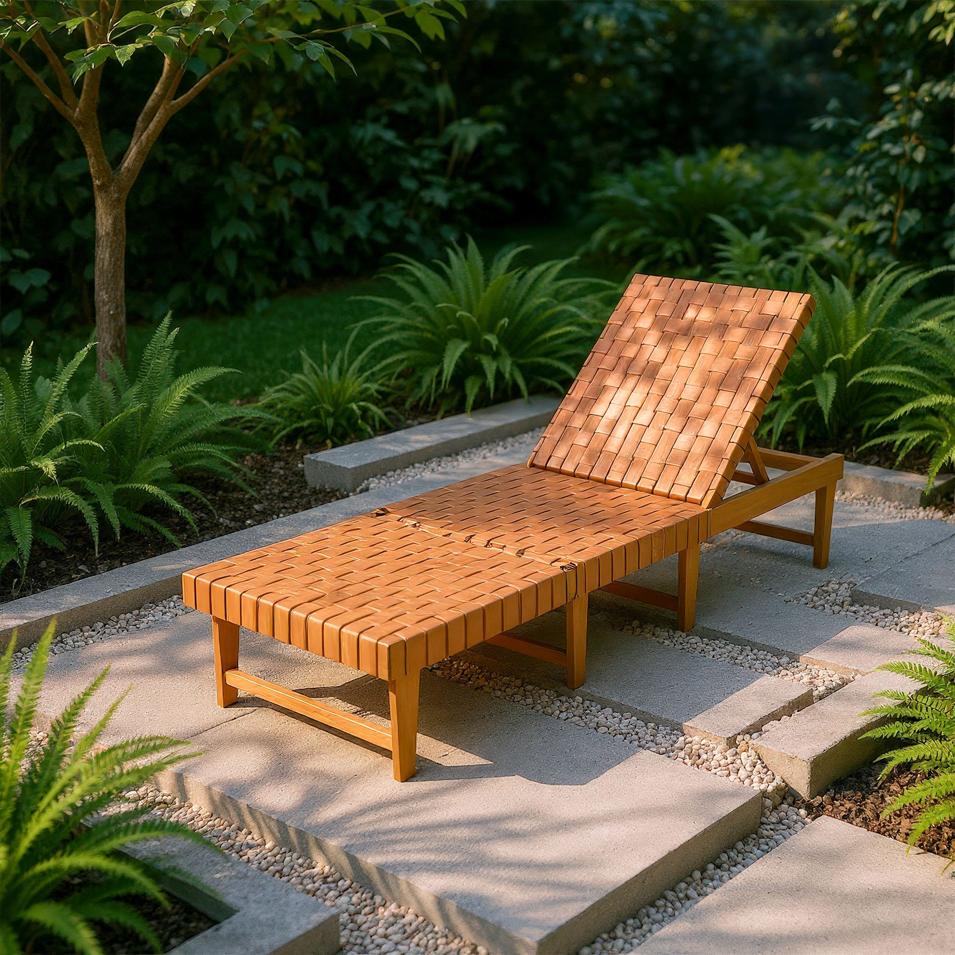ReForm Creative Home Brisa Outdoor Chaise Lounger - Brown. Free Delivery-USA & CANADA