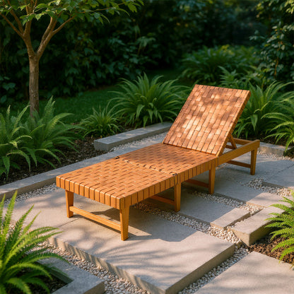 ReForm Creative Home Brisa Outdoor Chaise Lounger - Brown. Free Delivery-USA & CANADA
